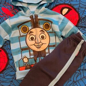 Thomas & Friends Blue Striped Hoodie & Navy Jogger Set